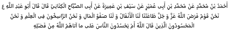 اصول کافی : کتاب حجّت، باب8 (وجوب اطاعت امامان (ع))